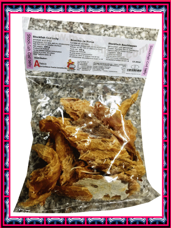 Dried Stock Fisch Belly pieces 100g