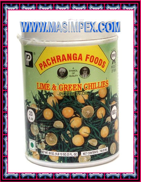 Pachranga Grüne Chilli und Limonen Pickle 800g