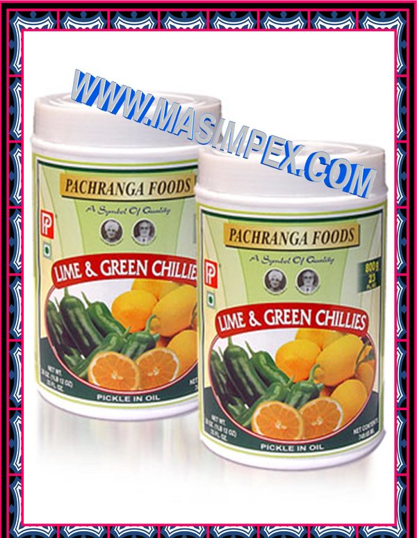 Pachranga Grüne Chilli und Limonen Pickle 800g