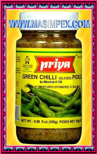 Priya Sliced Green Chilli Pickle 300g