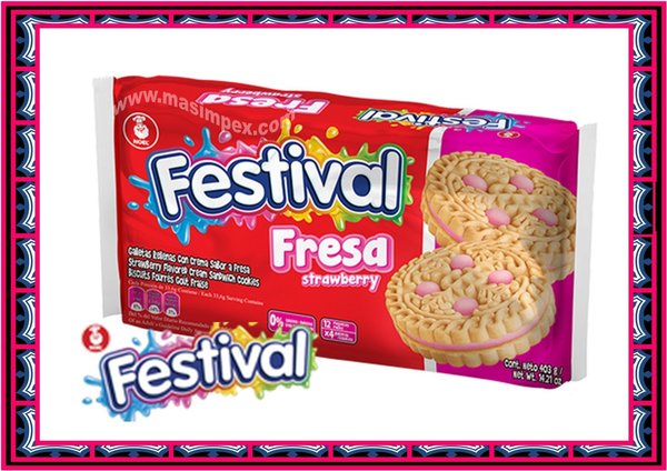 Festival Cookies Strawberry Flavour 403g
